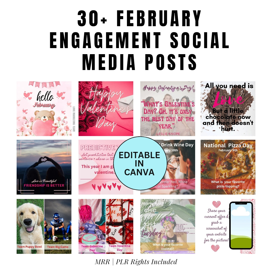 SOCIAL MEDIA | 30+ February Engagement Social Media Posts