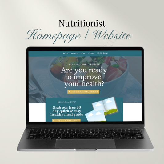 Nutritionist Canva Website Homepage | Health, Wellness, Fitness