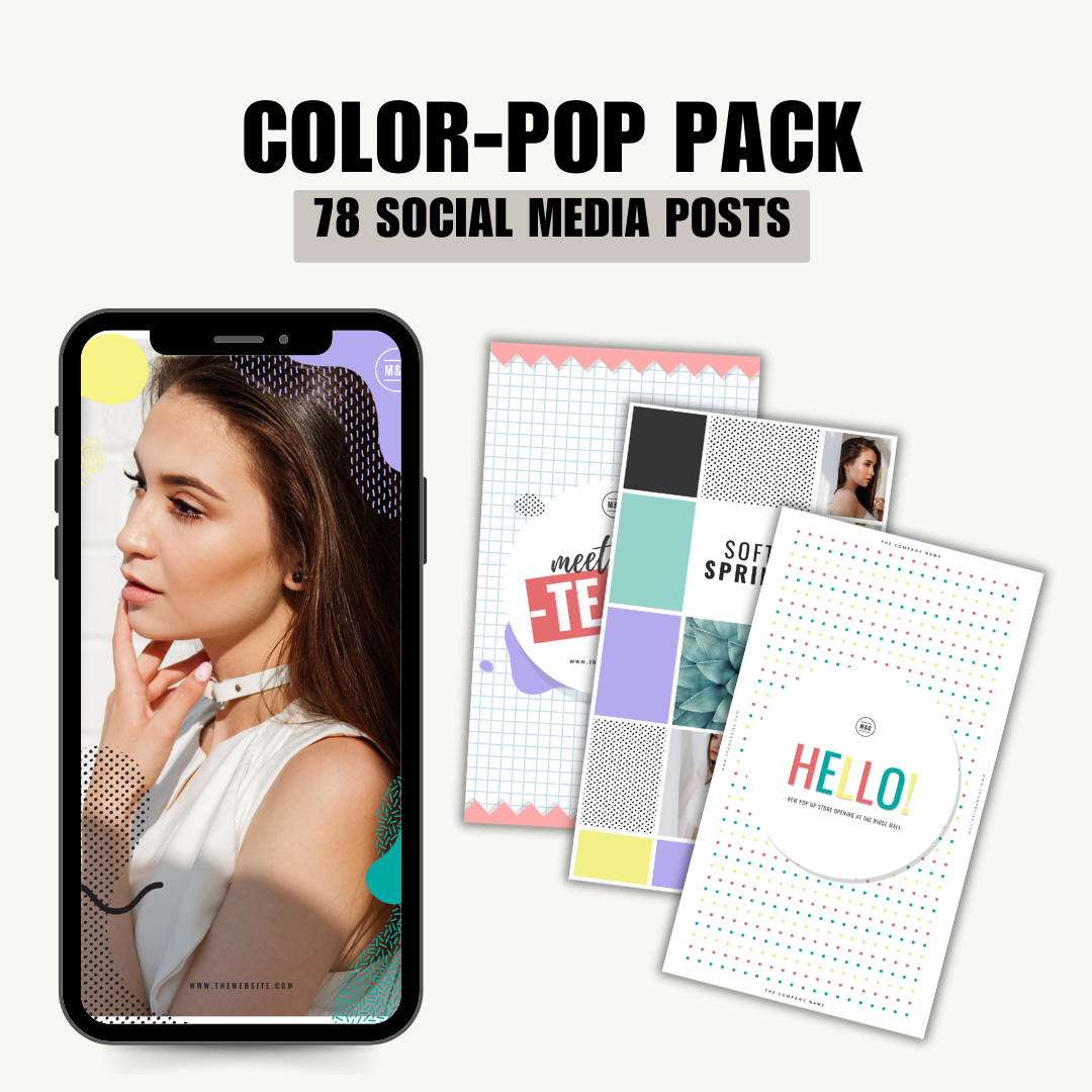 SOCIAL MEDIA | COLOR POP PACK | Canva Template