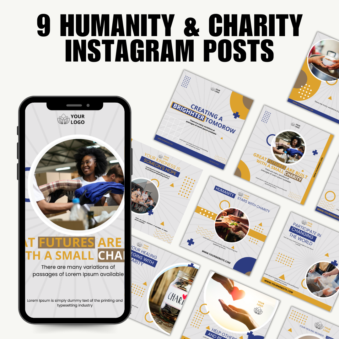 SOCIAL MEDIA | Humanity & Charity Posts | Canva Template