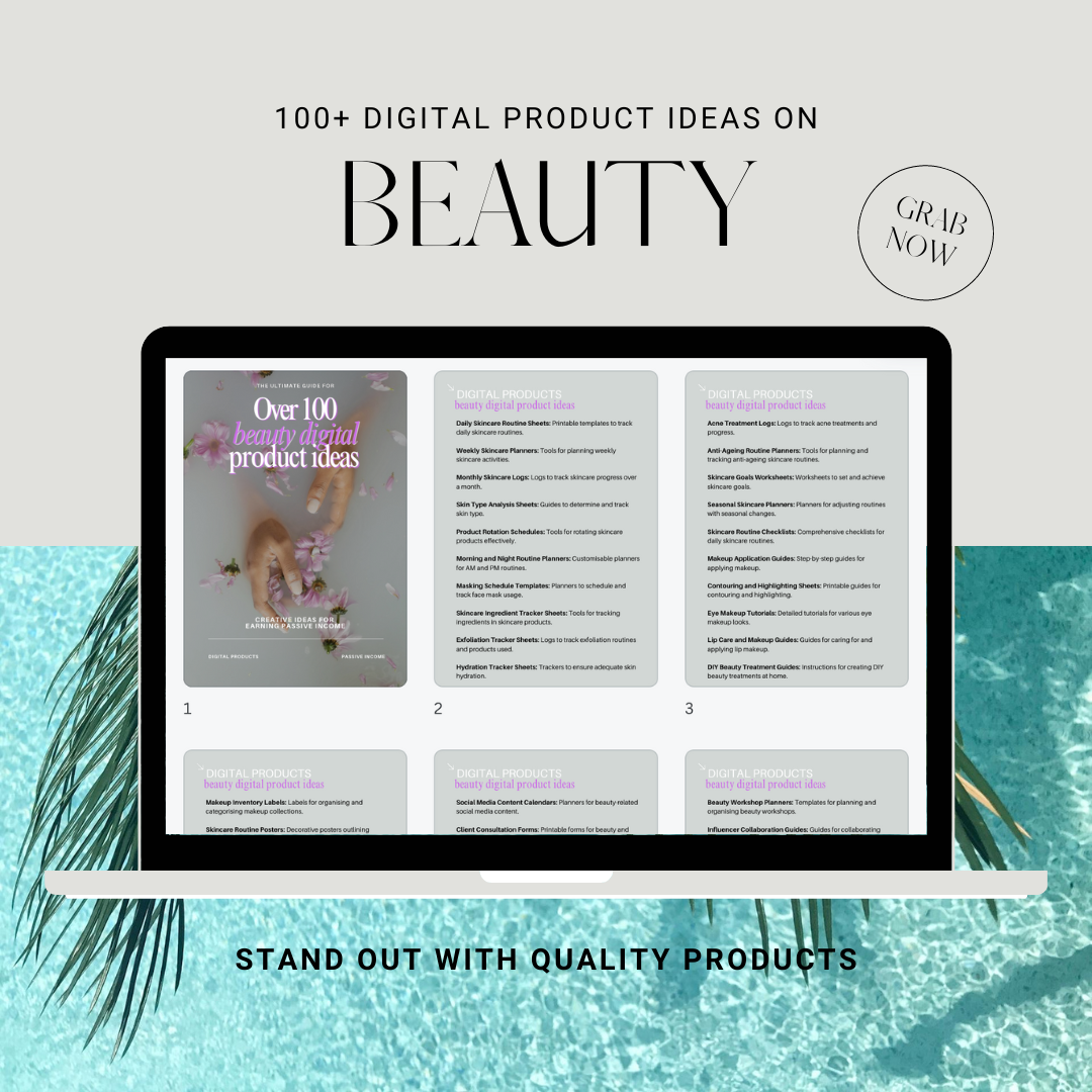 100+ Beauty Digital Product Ideas