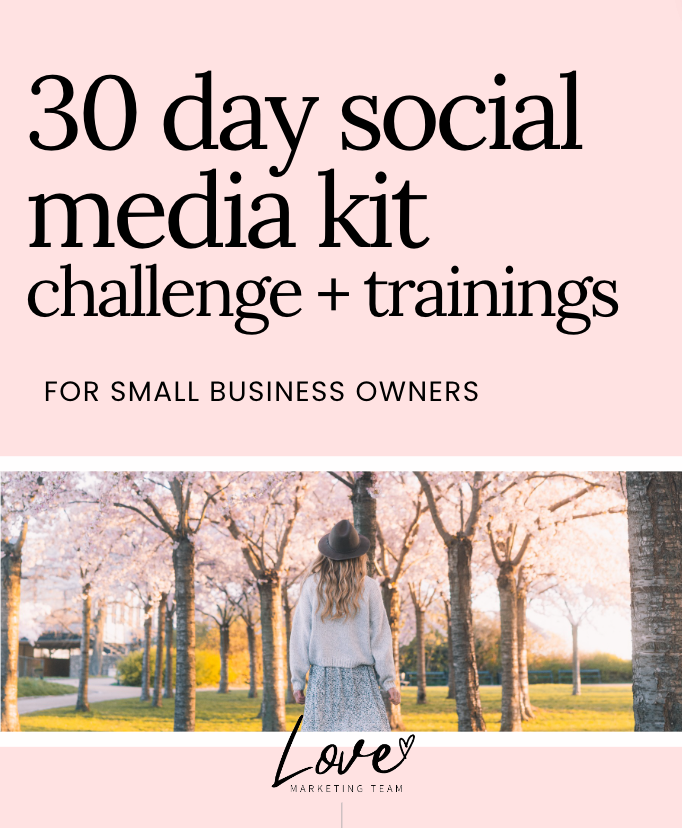 30 Day Social Media Kit Challenge + Workbook (72 pages)