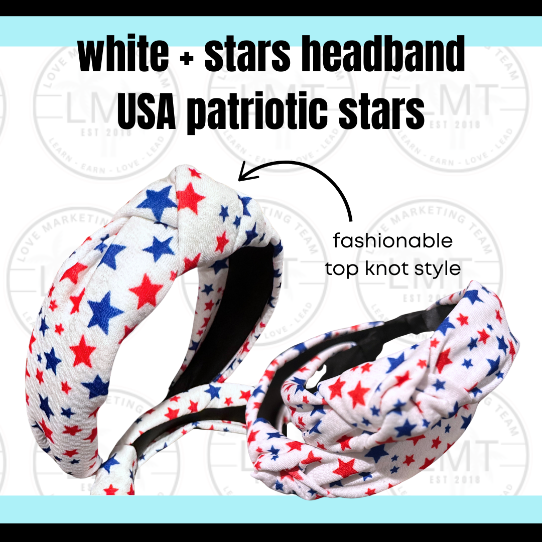 **LIMITED EDITION** White + Stars Headband