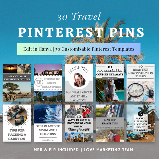 Travel | 30 Pinterest Pins | MRR