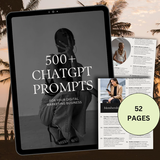 DIGITAL MARKETING | 500 + CHATGPT PROMPTS GUIDE