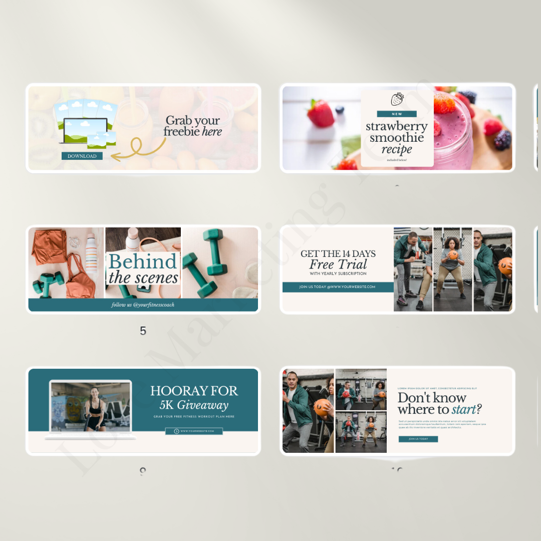 Newsletter Banners | Fitness & Nutrition  | Health, Wellness, and Wealth