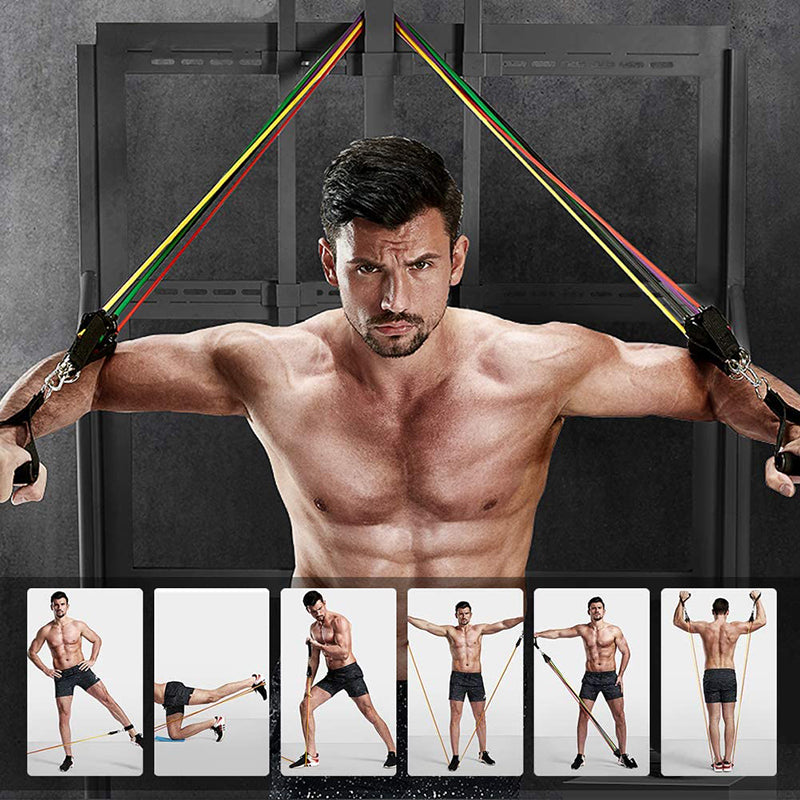 FITNESS | 11 Pcs Fitness Equipment Resistance Band Set