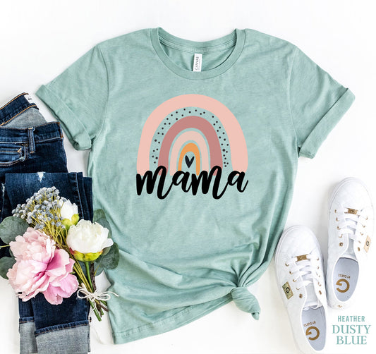 T-SHIRT | Mama Heart Rainbow