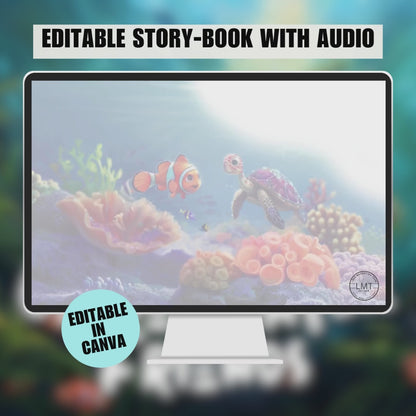 KIDS | "Underwater Friends" | Editable Story-book with Audio | Canva Free