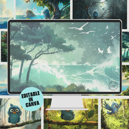 KIDS | "Brave Bird in the Storm" | Editable Story-book with Audio | Canva Free