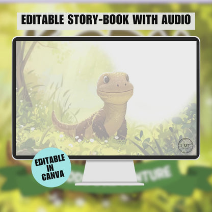 KIDS | "Kody the Kind Komodo's Adventure" | Editable Story-book with Audio | Canva Free