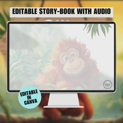 KIDS | "Ollie the Wise Orangutan" | Editable Story-book with Audio | Canva Free