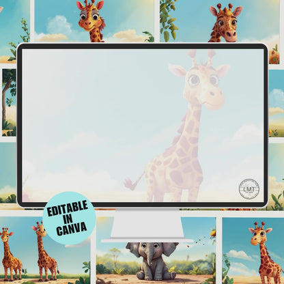 KIDS | "Gina the Giraffe" | Editable Story-book with Audio | Canva Free