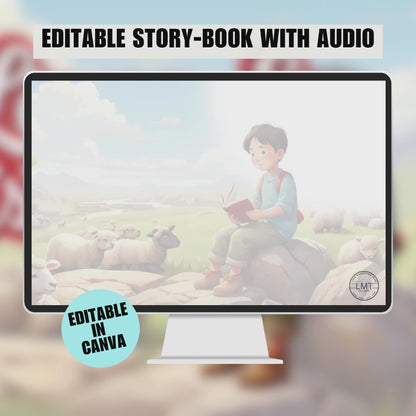 KIDS | "Liang and His Books" | Editable Story-book with Audio | Canva Free