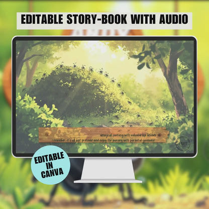 KIDS | "Andy the Ant and the Cozy Nest " | Editable Story-book with Audio | Canva Free