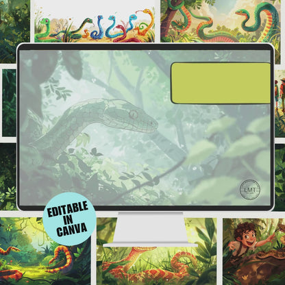 KIDS | "Snakes Nature's Amazing Hunters" | Editable Story-book with Audio | Canva Free