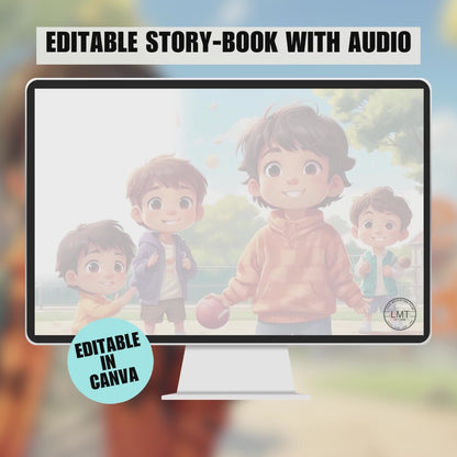 KIDS | "My New Friend" | Editable Story-book with Audio | Canva Free