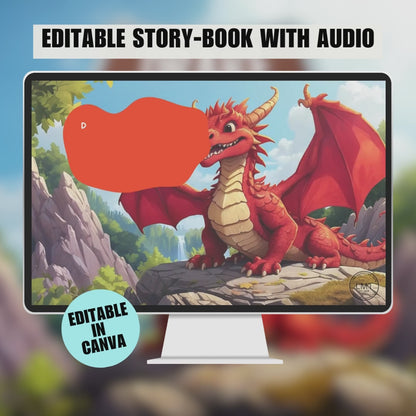 KIDS | "Drake and the Little Knight" | Editable Story-book with Audio | Canva Free