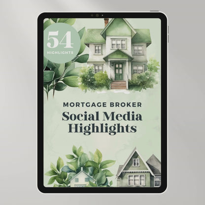 Mortgage Broker | Real Estate | Instagram Highlights Covers | Green