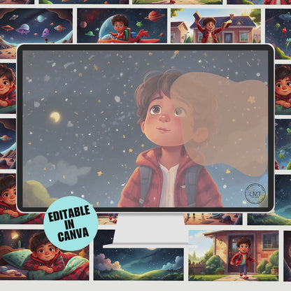 KIDS | "Friends from the stars" | Editable Story-book with Audio | Editable in Canva