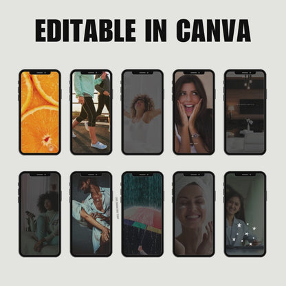 SOCIAL MEDIA | 20 Animated Instagram Stories | Editable in Canva