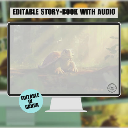 KIDS | "Timmy the Happy Turtle" | Editable Story-book with Audio | Canva Free