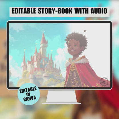 KIDS | " Zoe, the Helpful Little Prince" | Editable Story-book with Audio | Canva Free