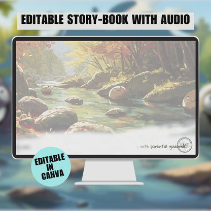 KIDS | "The Helpful River Stones" | Editable Story-book with Audio | Canva Free