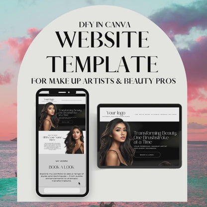 Make Up Artist MUA Beauty Website | DFY Template | Beauty | PLR