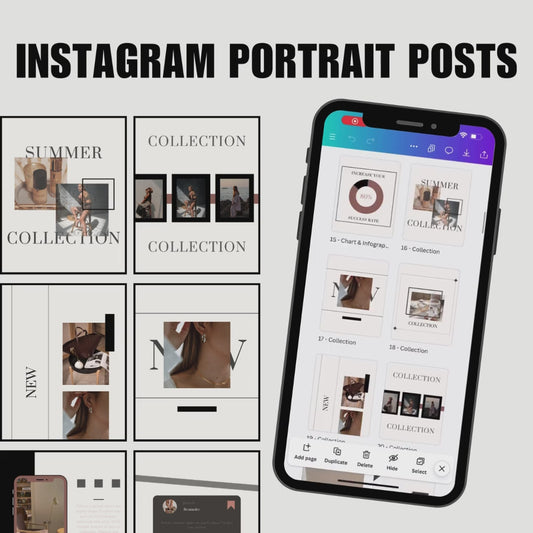 SOCIAL MEDIA | 100 Aesthetic Content Creator | Instagram PORTRAIT size Posts