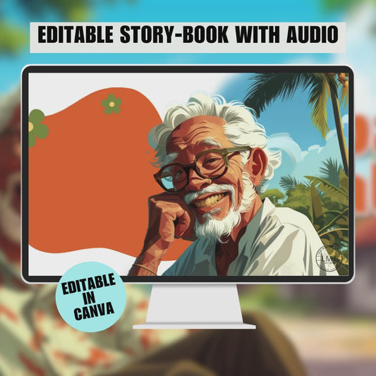 KIDS | "Grandpa's Magical Storytime" | Editable Story-book with Audio | Canva Free