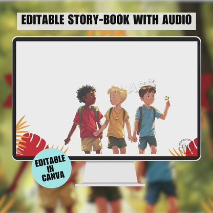 KIDS | "The Helpful Compass" | Editable Story-book with Audio | Canva Free