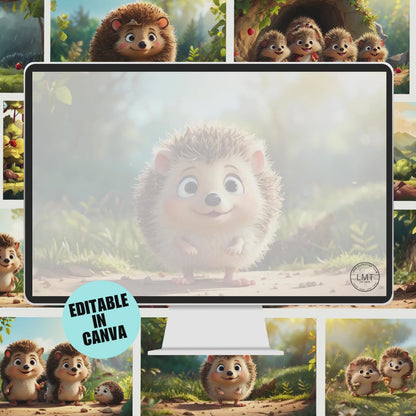 KIDS | "Harry the Hardworking Hedgehog" | Editable Story-book with Audio | Canva Free