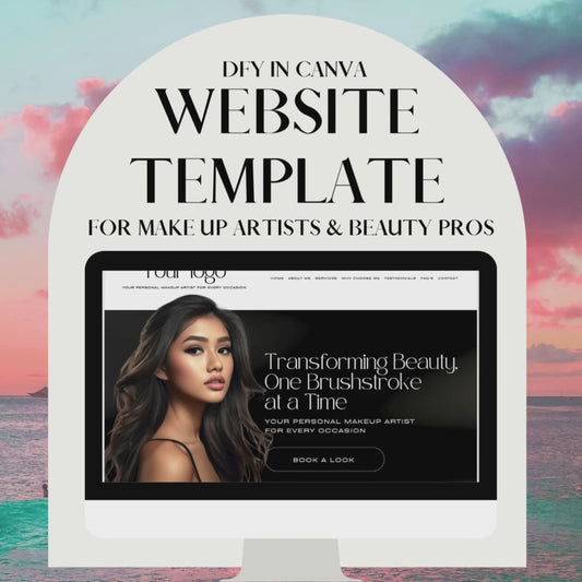 Make Up Artist MUA Beauty Website | DFY Template | Beauty | PLR