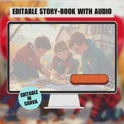 KIDS | "The Puzzle of Kindness" | Editable Story-book with Audio | Canva Free